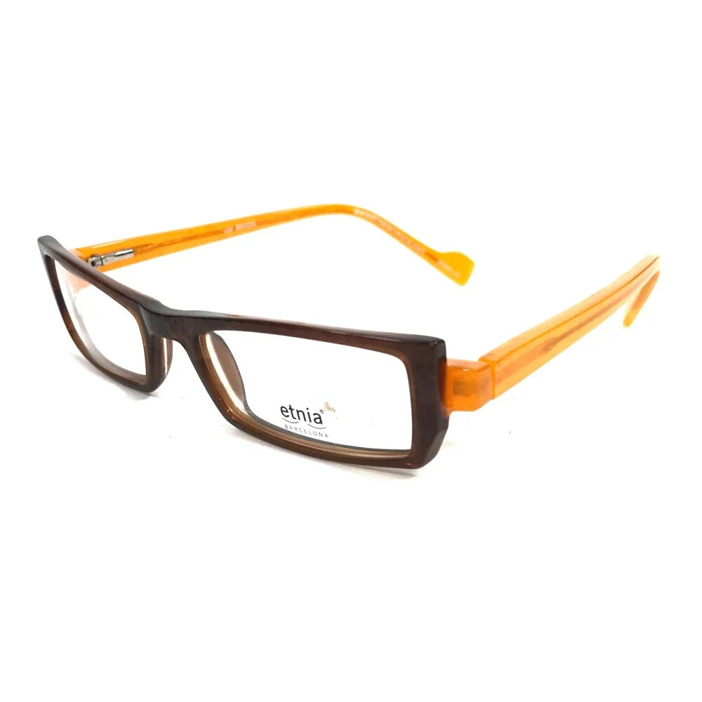 Etnia Barcelona Eyeglasses Frames MYKONOS col.BR/OG Brown Orange 50-18-135